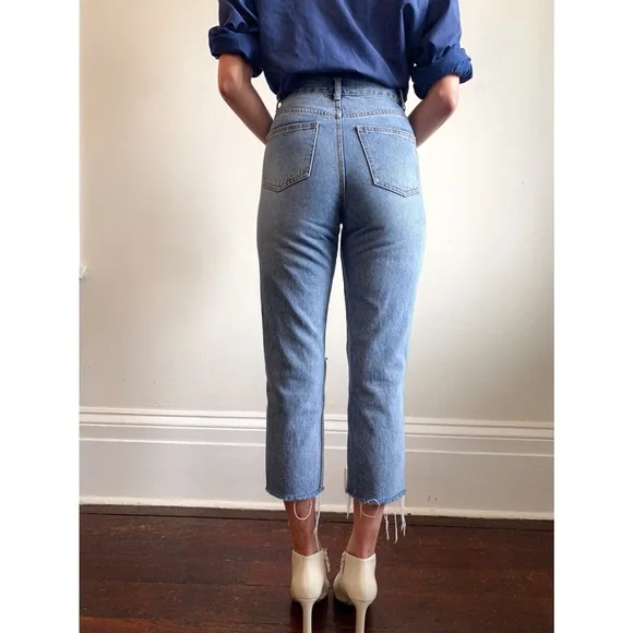 Twelve By Antwelfth Cropped Straight Leg Jeans Size 26 - Picture 8 of 8